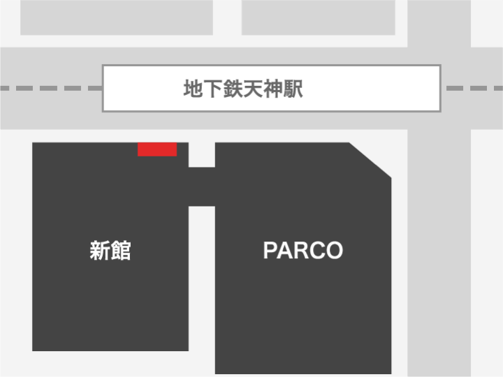 福岡PARCO 新館明治通りガラス面シート